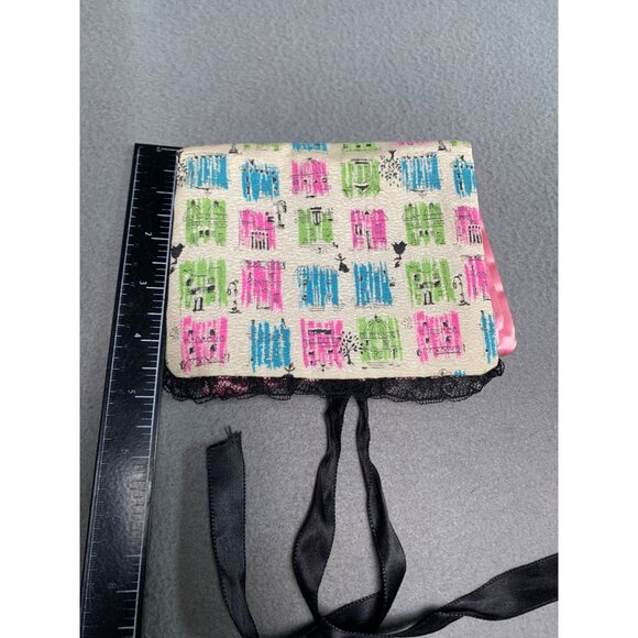 Vintage Satin Accordion Jewelry Travel Organizer With Ribbon Ties - Picture 5 of 7